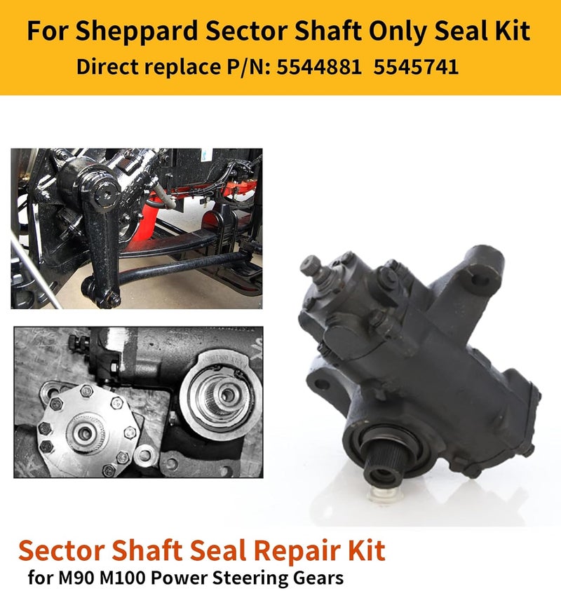 Camoo Replacement for Sheppard M100 M90 Power Steering Gear Sector Shaft Seal Kit 5544881 5545741 - Image 2